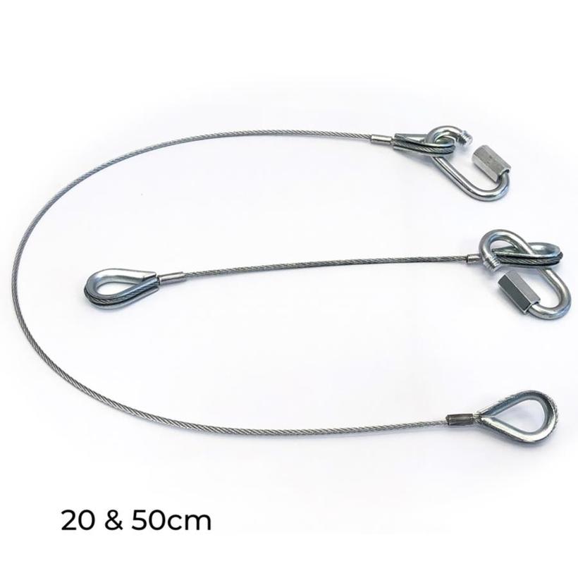 Ultralite Fangseil 02mm, 0.20m lang beidseitige Kausche, mit Kettennotglied (5mm) nach DIN6899BF