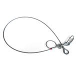 Saveking® Fangseil 04mm, 1.00m lang, 40Kg, SILBER, mit Dämpfungselement, 1x SVG Notglied & CE BGV C1 Plakette