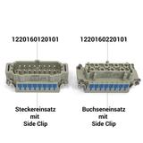AIS HB-16 BS, Buchseneinsatz mit Drahtschutz BU-S Buchseneinsatz, Side Clip / Klemmverschluss