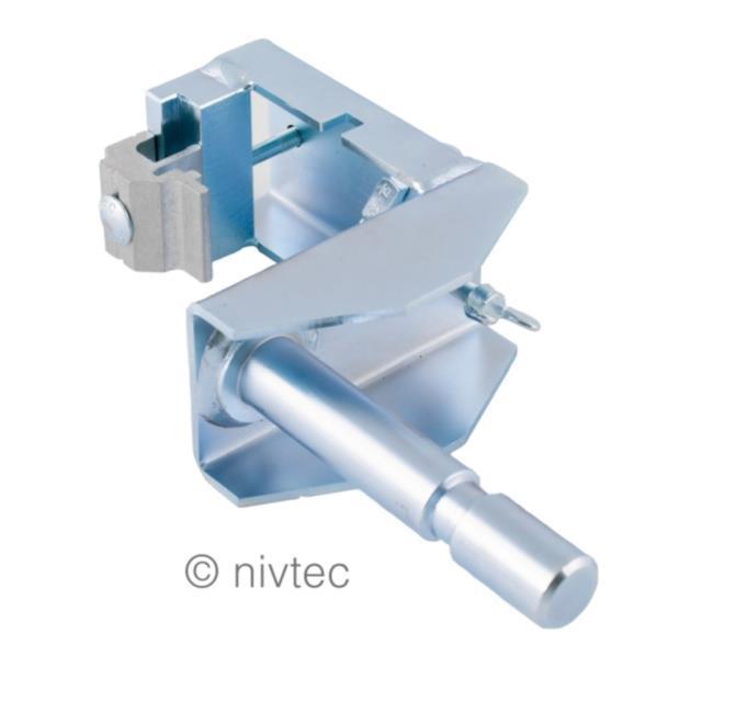 Nivtec Geländer-Sonderaufnahmebolzen Ø 26mm für Geländer- befestigung direkt am Podest, Stahl, verzinkt,