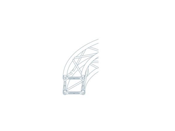 Litec QX30SAC-003 Kreiselement ***ARTIKEL ZUM ABVERKAUF***** ST 29 cm. square - Circle  Section A = 90°  R=200cm