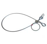 Saveking® Fangseil 05mm, 1.00m lang, 60Kg, SILBER, mit Dämpfungselement, 1x SVG Notglied & CE BGV C1 Plakette