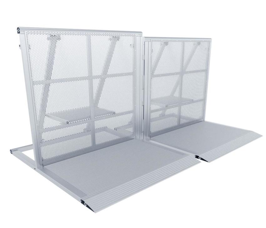 Litec CWB-LHA Crowd Barrier Level heigt Adapter + CK Höhenausgleich Rahmenadapter