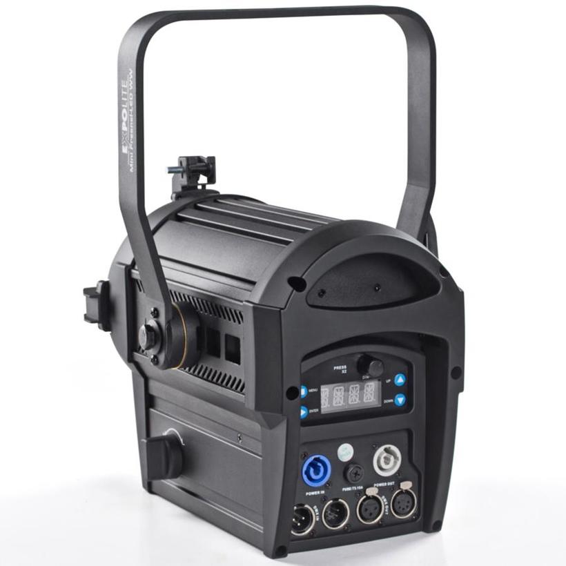 EXPOLITE LED Fresnel Mini HD WW, 3200K, 90W CRI>90Ra, COB, 10°-60° manuell