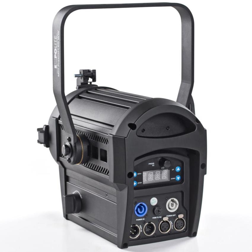 EXPOLITE LED Fresnel Mini HD WW, 3200K, 90W CRI>90Ra, COB, 10°-60° manuell