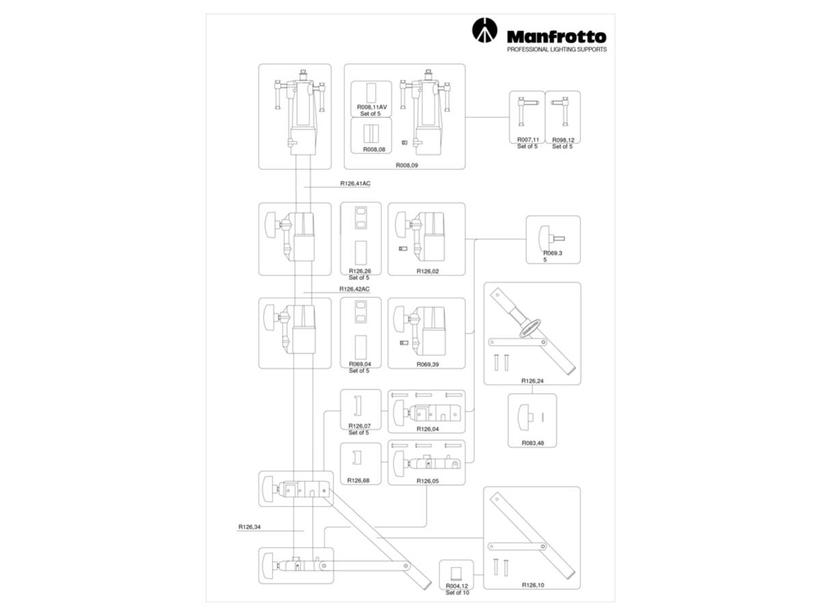 MANFROTTO 3RD SECTION W/GASKET&WASHER Manfrotto-Lighting / Avenger / Ersatzteil