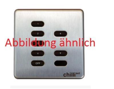 Zero88 Chilli Control Panel, 5 Tasten Raise & Lower Panel incl.Dimmung in 5 % Schritten, Farbe Edelstahl