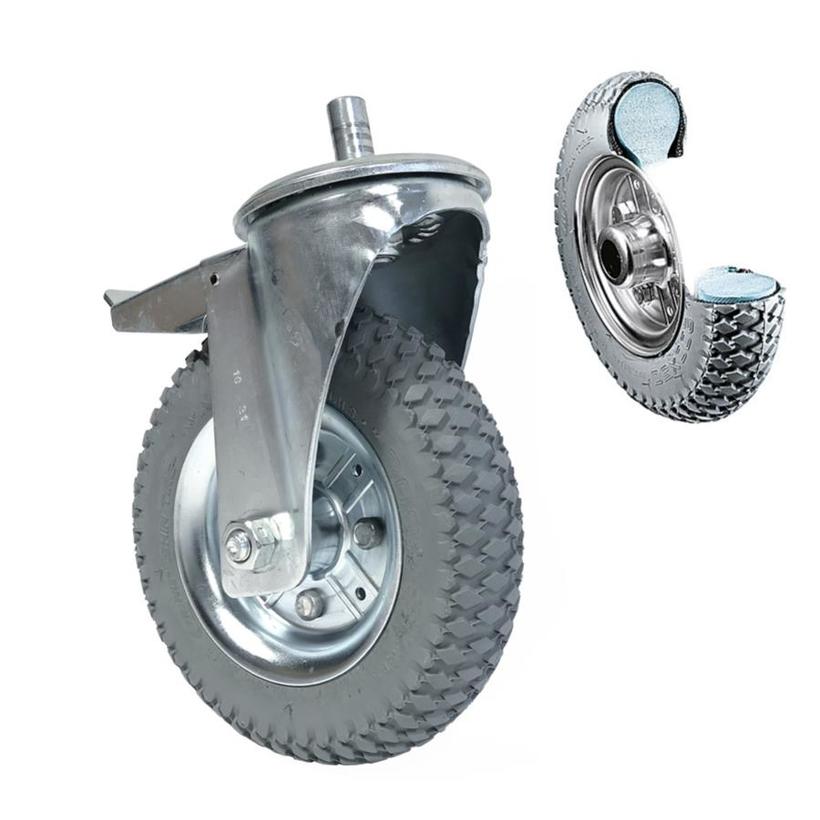 MANFROTTO WHEEL SET 200 MM W/BRAKES- *AVENGER SERIES* foam filled wheels for B6040X or 387XU & B6029X