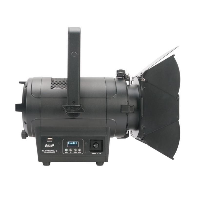 ELATION KL Fresnel 6" Scheinwerfer (inkl. Flügeltor und FFR) 150W, Key Light LED Engine 3000K, DMX, schwarz