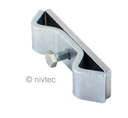 Nivtec Geländerverbinder für Tribühnenaufbauten, 110mm Stahl, verzinkt