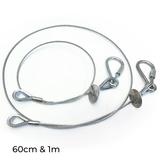 Ultralite Fangseil 03mm, 0.60m lang, 10Kg, mit Zertifikat mit Karabinernotglied mit Schraubverschluß, Tüte mit 10 Stck