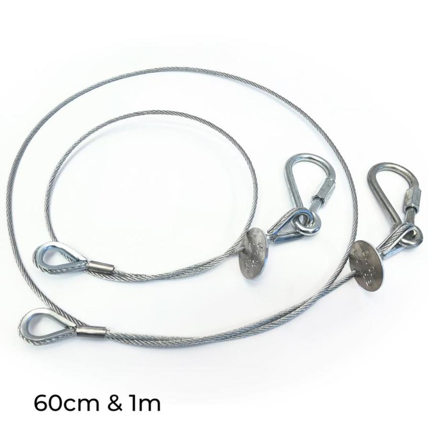 Ultralite Fangseil 03mm, 0.60m lang, 10Kg, mit Zertifikat mit Karabinernotglied mit Schraubverschluß, Tüte mit 10 Stck