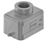 Harting HB-6 Tg M20, Tüllengehäuse, gerade Niedrige Bauform, ohne Querbügel, ohne Gummilippe.