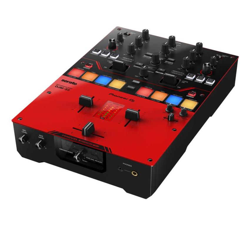 Pioneer DJM-S5,2-Kanal DJ-Mixer im Scratch-Style (glänzend rot)