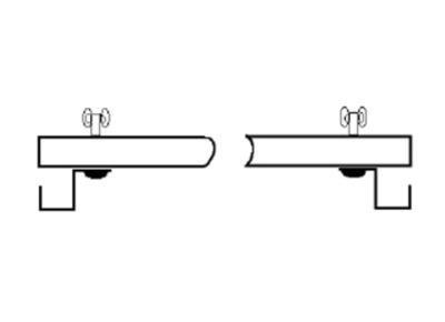 Ultralite Maxistage Verbindungsstreben (für 200cm Podeste) für 45x45mm Füße, schwarz pulverbeschichtet