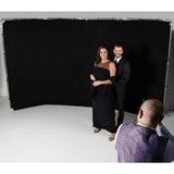 Manfrotto Panorama Hintergrund 4m (Schwarz) 4m x 2.3m (Kit mit Stoff und Rahmen)