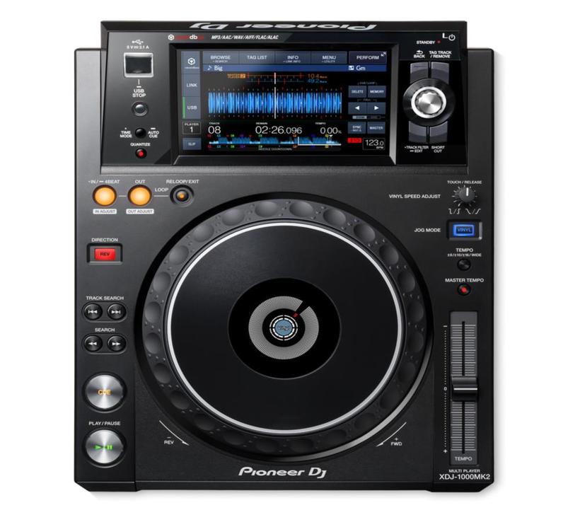 Pioneer XDJ-1000MK2, USB-Player mit Touchscreen 7 Inch (17,8 cm)-Vollfarb-Touchdisplay, 8 Hot-Cues