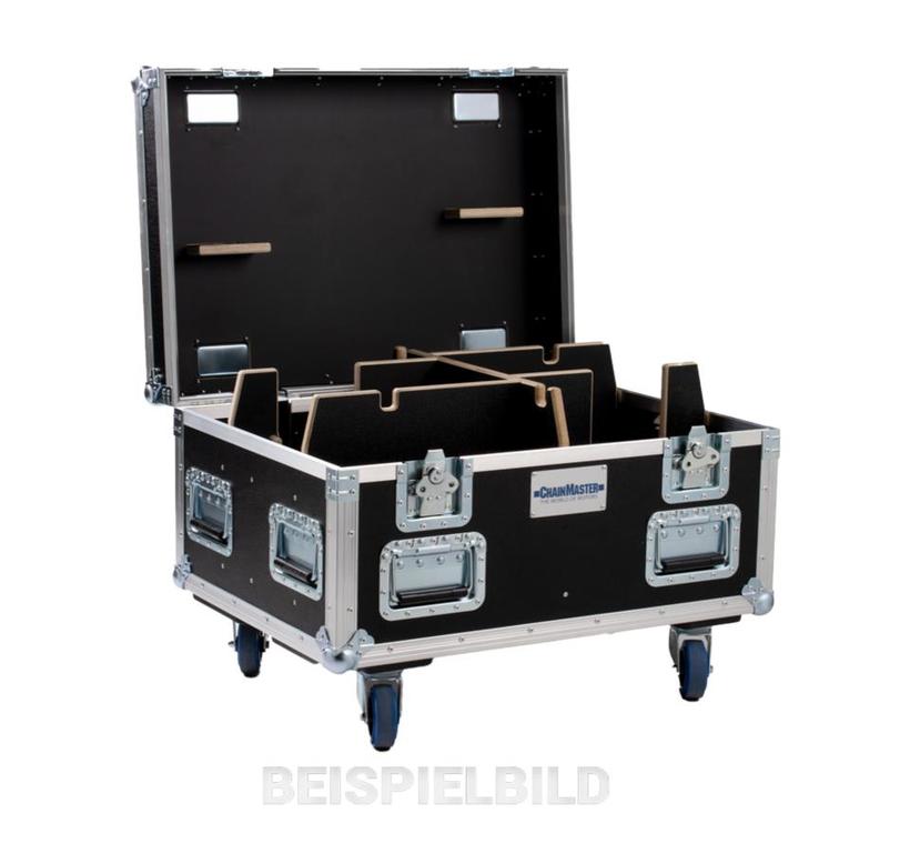 ChainMaster Singlecase für 250kg D8+ ULTRA Rigging Lift, Stapelbar, 2x Butterfly & 8x Klappgriff, Platz für 30m Kette