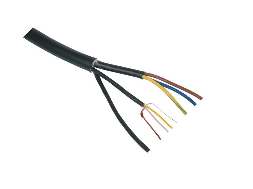 Meterware DMX-Kabel & Power, 2x2x0.22mm² + 3x2.5mm² Code: C290 black, 2xDMX(Impedanz 110 Ohm)/1xPower