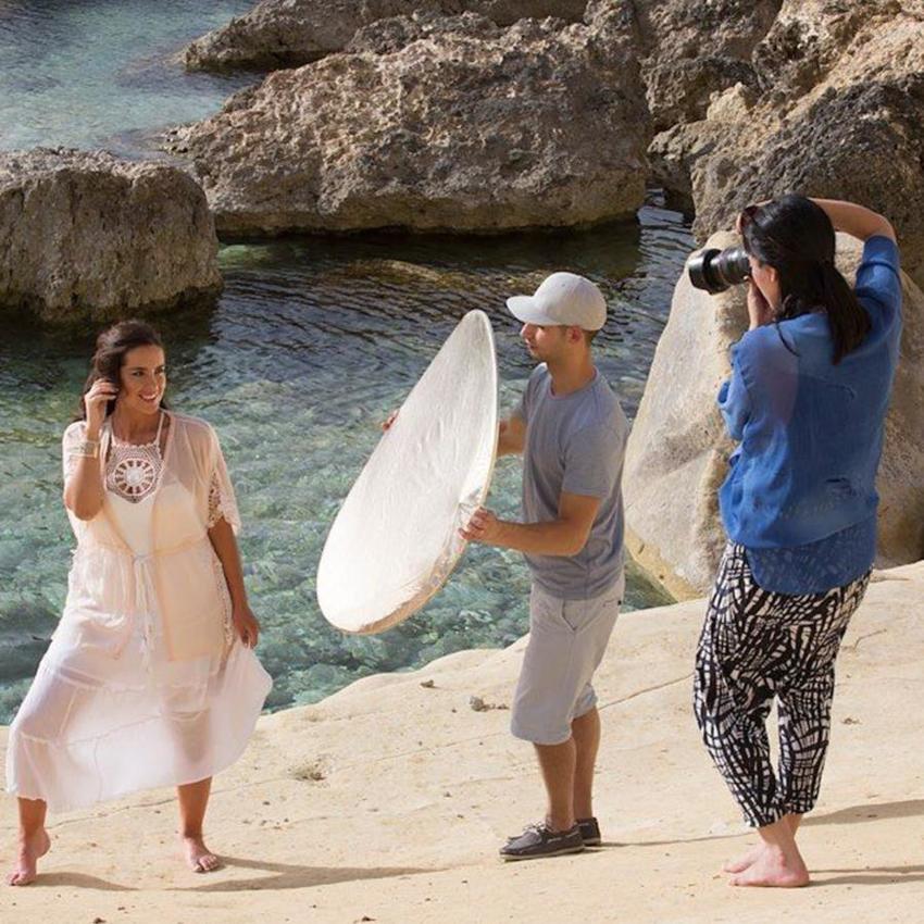 Lastolite Rundreflektor 5 In 1 Diffuser mit Gold/Weiß & Sunfire/Silber 95cm