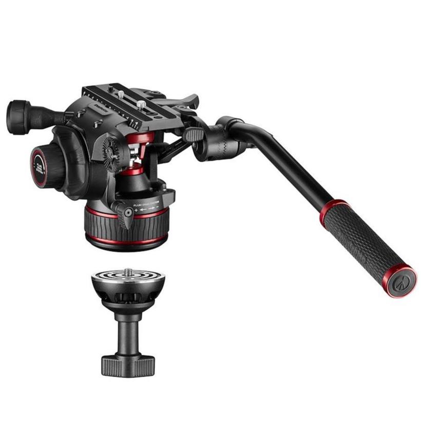MANFROTTO Nitrotech 608 Carbon Video-Stativ mit Bodenspinne und Tasche