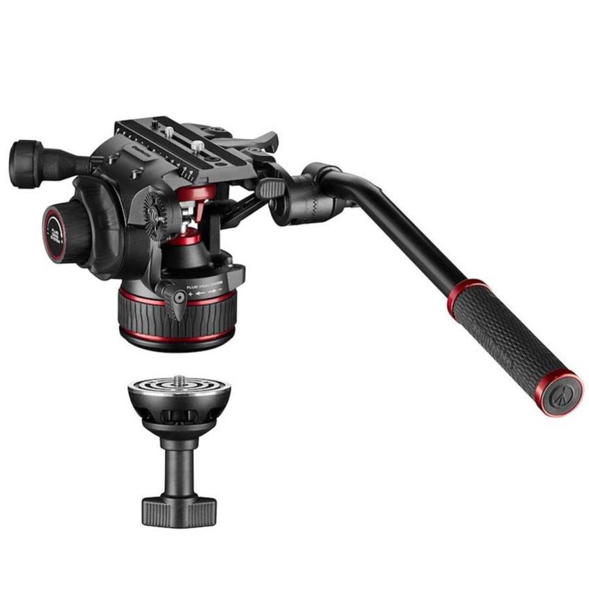 MANFROTTO Nitrotech 608 Carbon Video-Stativ mit Bodenspinne und Tasche