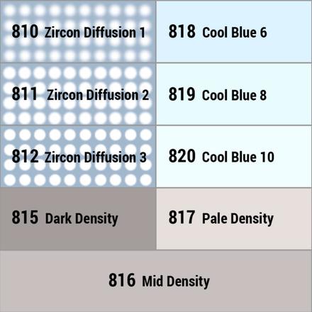 LEE-Filters, Zircon Cool LED Lighting Pack 30x30cm contains 9 Zircon Filters