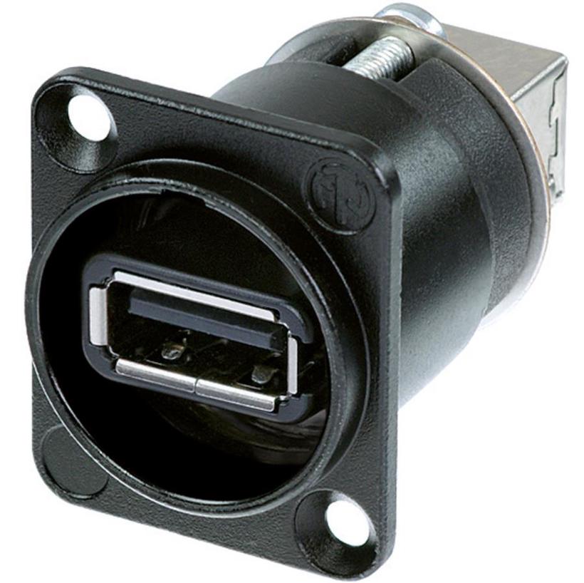 Neutrik Reversibler USB-Adapter (Typ A&B), Schwarz D-Geh. Serie: USB