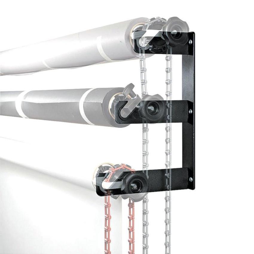 MANFROTTO BACKGROUND PAPER TRIPLE HOOKS Haken Set: Hintergrund-Papierhalter für drei Expan 046