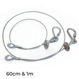 Ultralite Fangseil 04mm, 1.00m lang, 30Kg, mit Zertifikat mit Karabinernotglied mit Schraubverschluß, Tüte mit 10 Stck