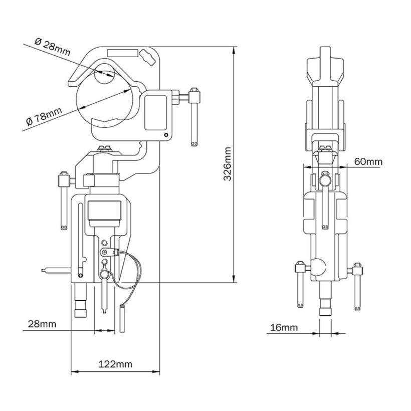 MANFROTTO SWIVELLING C-CLAMP --> Klembereich: 28-78mm Schwenkbare C-Klemme