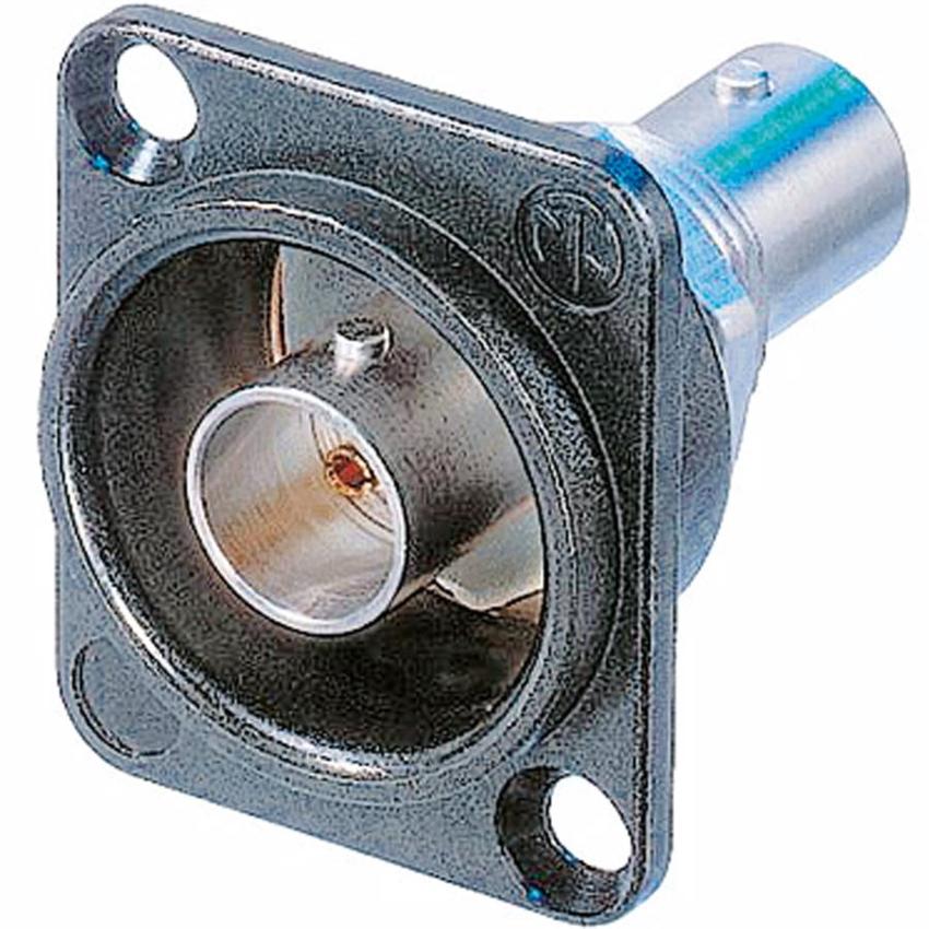 Neutrik BNC75Ohm Einbaubu. schwarz D-Geh. Durchführ. Isol. Serie: NBB