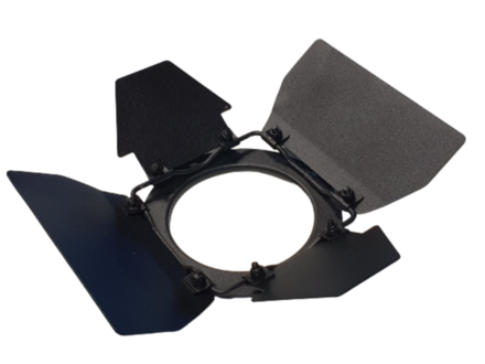 ARRI 4-Flügeltor, schwarz, drehbar, 78mm *DEMOWARE* Preis je Stück  //  derzeit 1 Stück lagernd   *RESTPOSTEN*