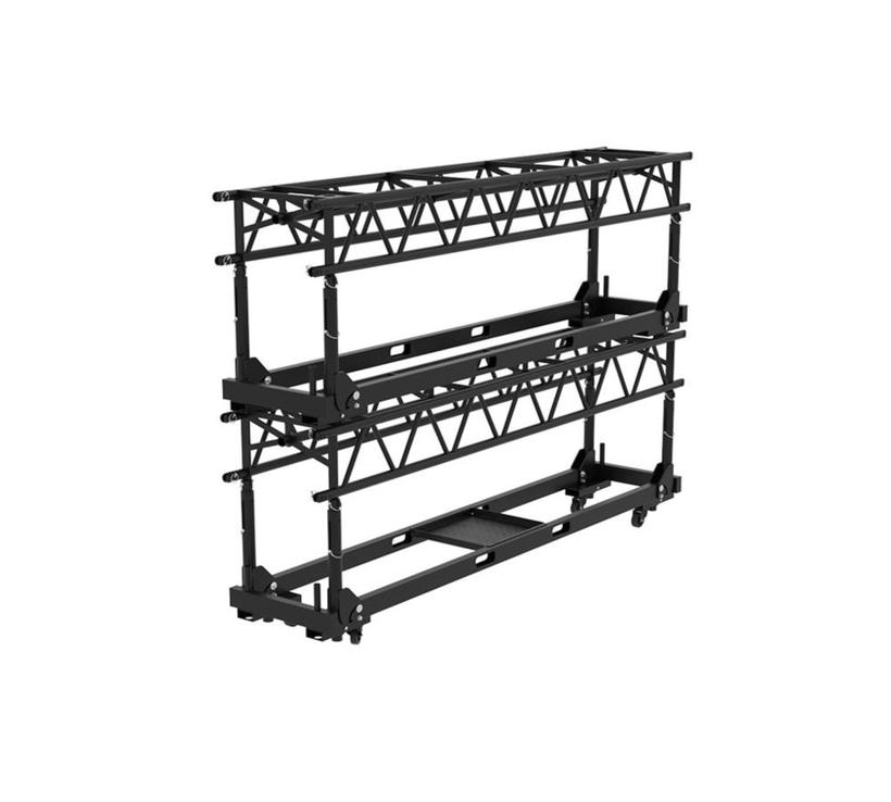 FPR Cart For Truss, 3 m length, silver. Folding and height-adjustable forks
