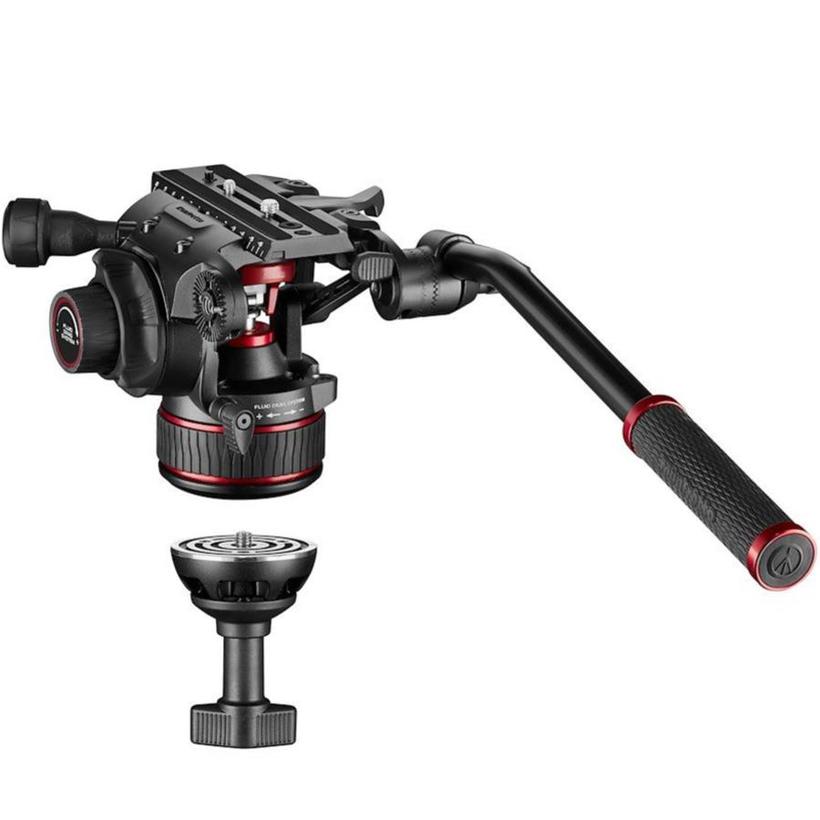 MANFROTTO Nitrotech 608 Aluminium Video-Stativ mit Mittelspinne und Tasche