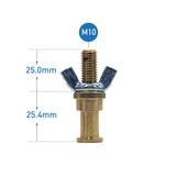 MANFROTTO ROUNDED 16MM LIGHTING STUD M10 Scheinwerferzapfen inkl. Flügelmutter, Gewindelänge 25mm