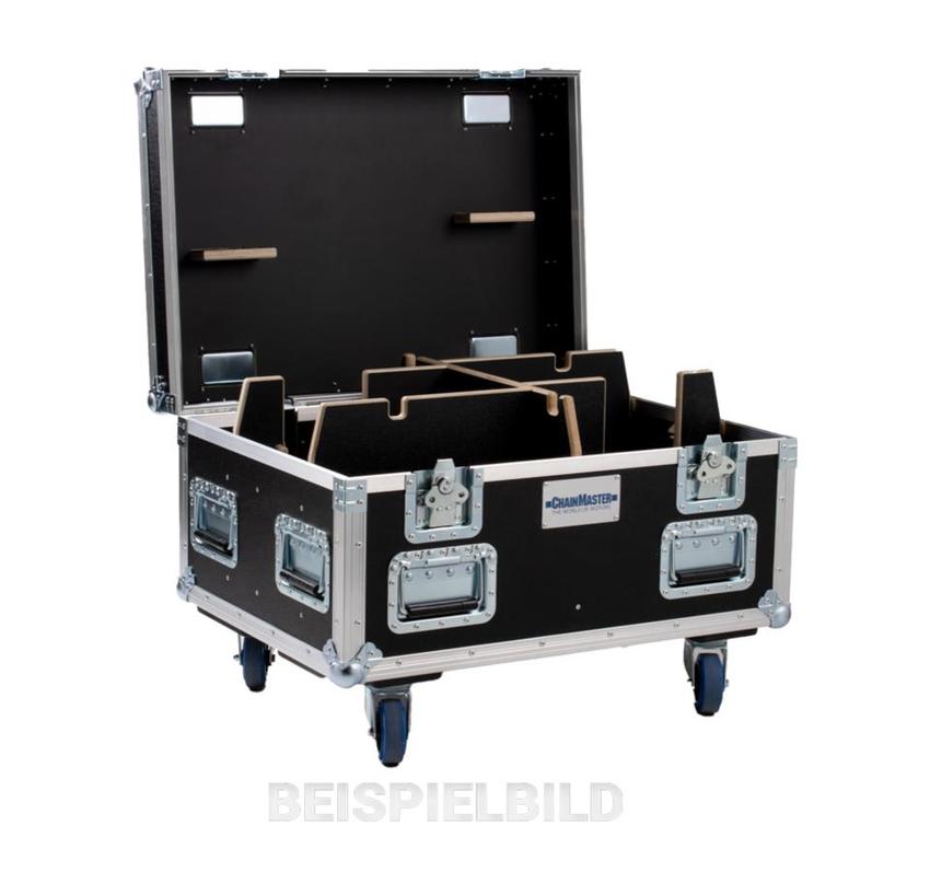 ChainMaster Singlecase für 1000kg D8+ ULTRA Rigging Lift, Stapelbar, 2x Butterfly & 8x Klappgriff, Platz für 25m Kette