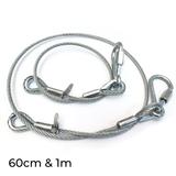 Ultralite Fangseil 06mm, 0.60m lang, 55Kg, mit Zertifikat mit Karabinernotglied mit Schraubverschluß, Tüte mit 5 Stck