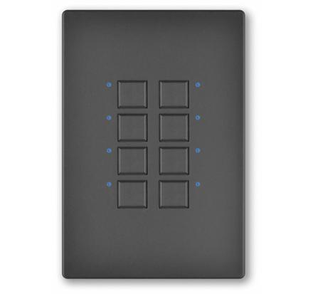 Interactive Technologies Mystique 8-Button Panel CueStation Mystique Digital 2-Wire 1-8 Button, Color Black