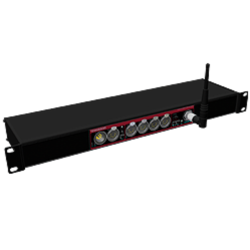 Swisson XSW-TR-5R (Rack) CRMX Splitter *ohne Schuko* 1x 5pol IN - 4x 5pol OUT + 1x 5pol thru