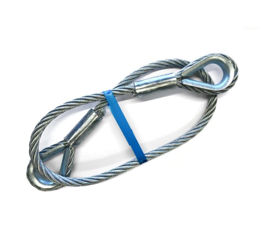 Ultralite Anschlagseil 12mm, 1.00m lang, 1500kg EN13414 beidseitige Kausche nach DIN6899BF
