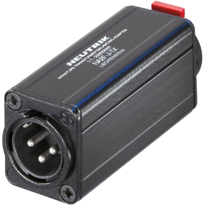 Neutrik Minitrafo, Sym.Adapter, 3polXLR male- 1/4" Klinkenb. Serie: Adapter XLR-3-ST/6.35-BU