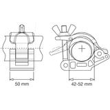 MANFROTTO MP EYE COUPLER new code: C4460-1 --> Klemmbereich: 42-52mm