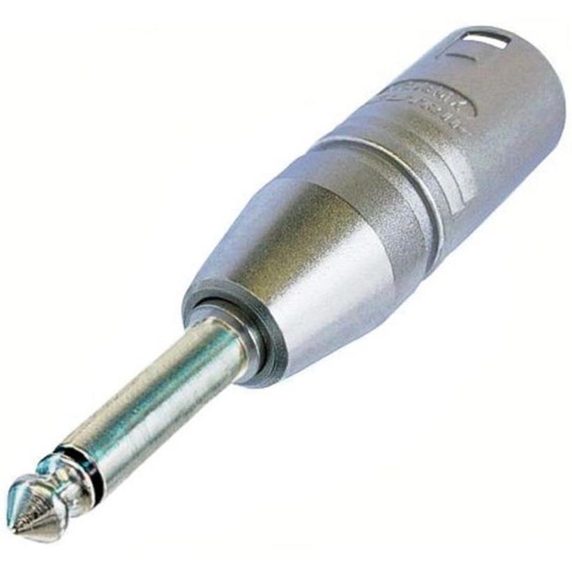 Neutrik 3pol-XLR Kabelstecker - Mono 6.35 mm Klinkenst. Serie: Adapter XLR-3-KA-ST/6.35-ST