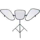 Lastolite Triflector Aufheller Set mit 3 Sunfire/Silber und Stativ