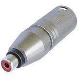 Neutrik 3pol-XLR Kabelstecker - Cinch (RCA) Buchse Serie: Adapter XLR-3-KA-ST/Cinch-BU