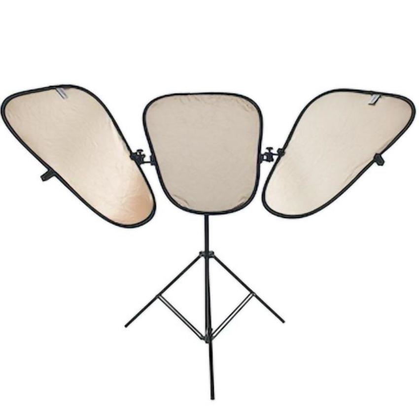 Lastolite Triflector Aufheller Set mit 3 Sunfire/Silber und Stativ