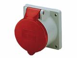 CEE Mennekes, 5pol, 32A/400V, Anbaudose, Farbe rot, IP44 gerade Ausführung, Anschluß: Schraub-Klemmen