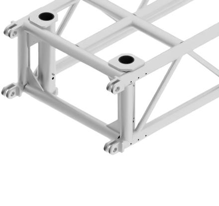 Litec PR60 OMNIA Truss für Pre-Rig-System, Gabelverbinder, Länge:2,00m, Breite:0,6m, Ø50x4mm Rohr, Diagonalstreben