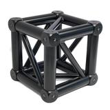 Litec QX30C8 neue Version mit Bracing schwarz RAL9005M 6 way box corner, mit M12-Gewinde